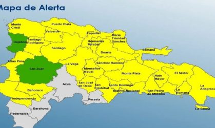COE coloca en alerta amarilla 25 provincias de la RD por lluvias