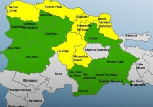 COE eleva a siete las provincias en alerta amarilla por lluvias