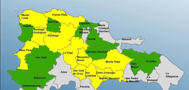 COE aumenta niveles de alerta por lluvias a 22 provincias RD imagen
