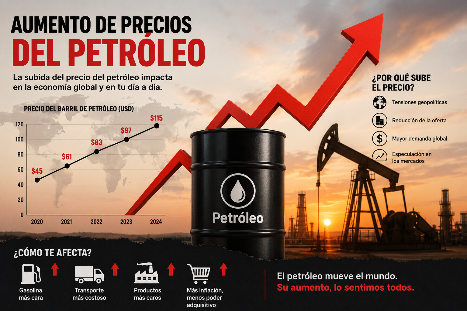 Precios del petróleo suben tras nuevo choque entre EEUU e Irán