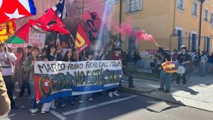 Marchan en Italia contra visita Marco Rubio y en apoyo a Cuba