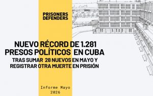 Afirman que hay nuevo récord de presos políticos en isla Cuba