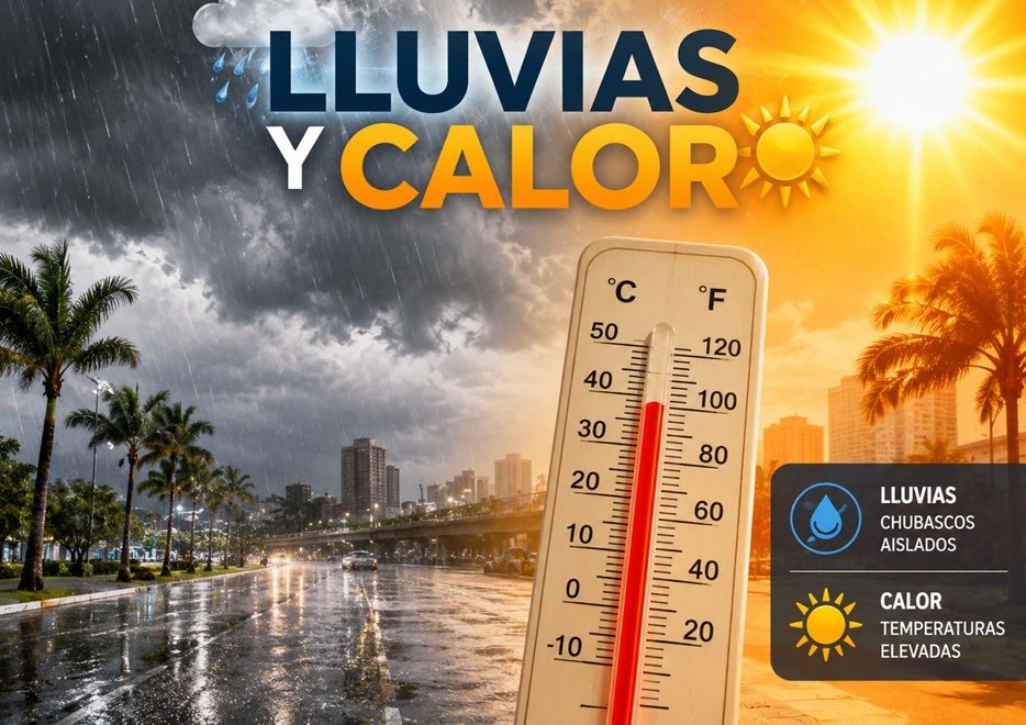 Llueve en zonas de RD desde la madrugada, pero sigue el calor