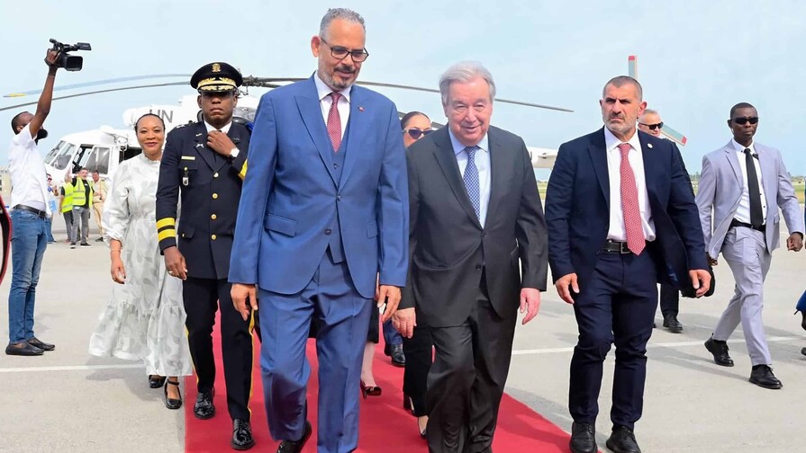 Secretario ONU visita Haití; ve desesperada situación del país imagen