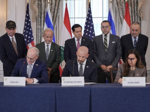 EEUU: Líbano e Israel firma un acuerdo para sentar bases paz
