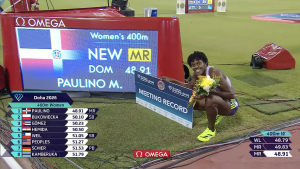 Marileidy Paulino domina en su debut Liga Diamante, en Qatar Marileidy Paulino domina en su debut Liga Diamante, en Qatar