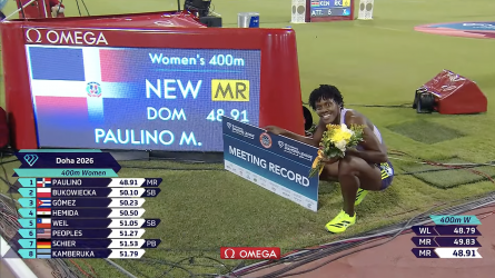 Marileidy Paulino domina en su debut Liga Diamante, en Qatar Marileidy Paulino domina en su debut Liga Diamante, en Qatar