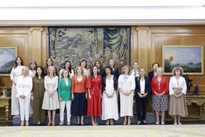 Michelle Ortiz participa en una audiencia con la reina Letizia