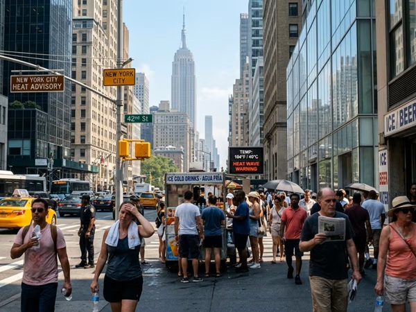 Nueva York activa plan por ola de calor con temperaturas 40°C