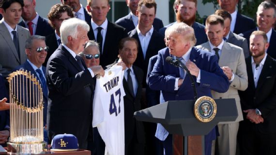 Trump elogia a los Dodgers durante visita a la Casa Blanca imagen