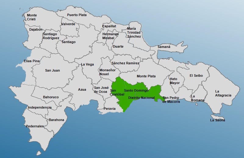 Colocan 3 provincias en alerta verde en la Rep. Dominicana