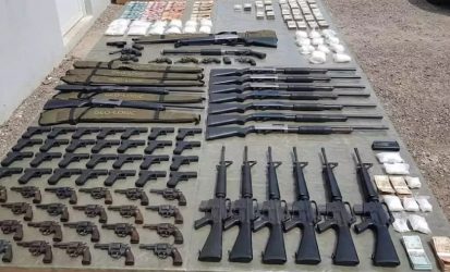 Policía ocupa 109 armas fuego  y drogas en región Enriquillo