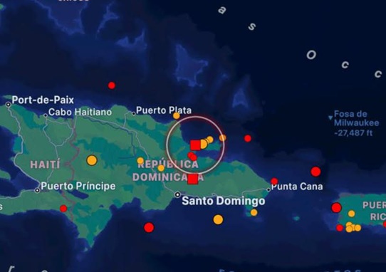 Temblor 4.1 sacude zonas de la RD la madrugada de este lunes Temblor 4.1 sacude zonas de la RD la madrugada de este lunes