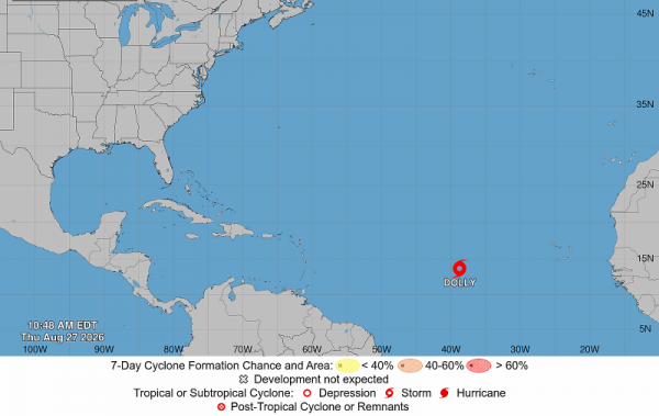Se forma la tormenta tropical Dolly y avanza hacia el Caribe imagen