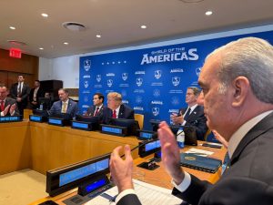 Abinader participa con Trump en encuentro Escudo Américas