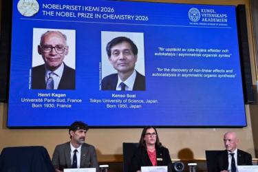 Franceses y japonés ganan el Premio Nobel de Química 2026 Franceses y japonés ganan el Premio Nobel de Química 2026